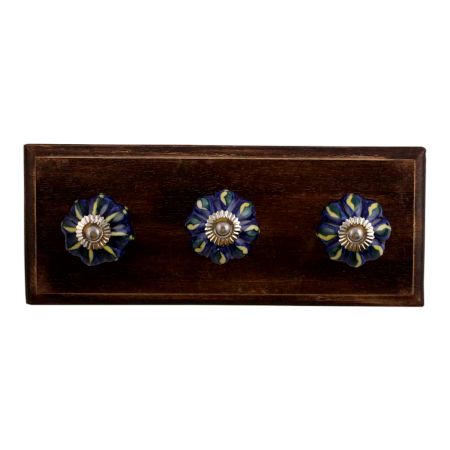 Yellow Drop Melon Ceramic Wooden Hooks